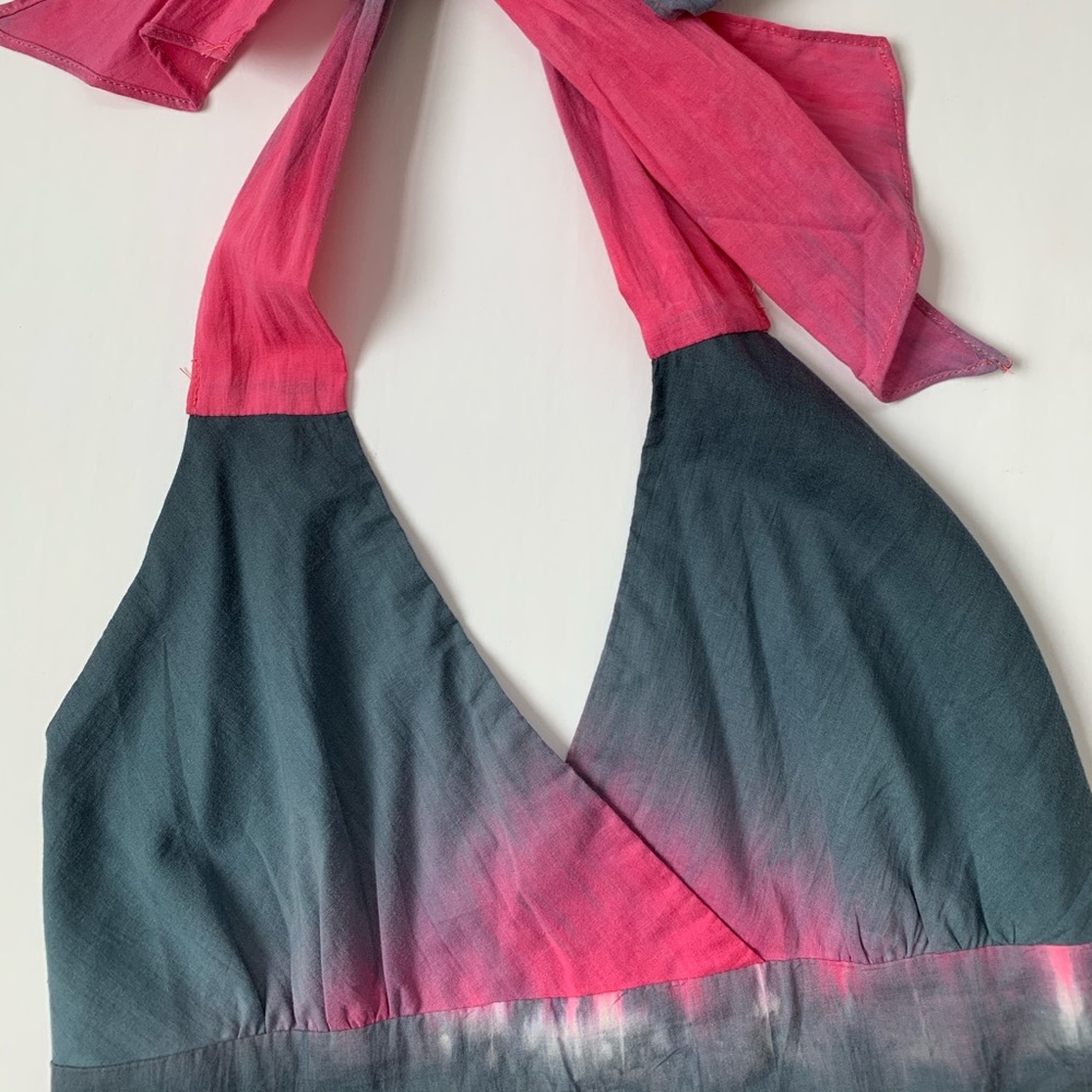 Tye Dyed Halter Sequined Dress